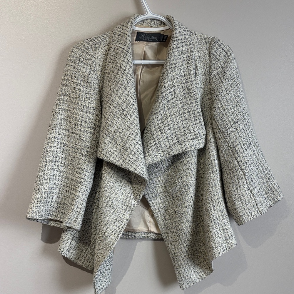Costa Blanca Textured Cream and Black Blazer